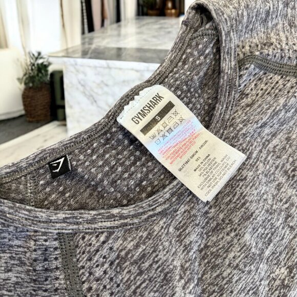 Gymshark Vital Crop Top compression Fit Size Small Light Gray - Picture 5 of 10